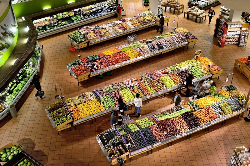 supermarkt met groente