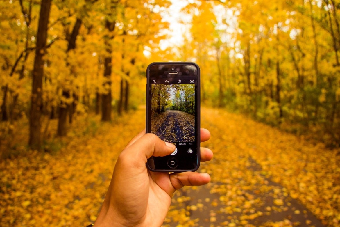 fotograferen tijdens wandelen tegen stress