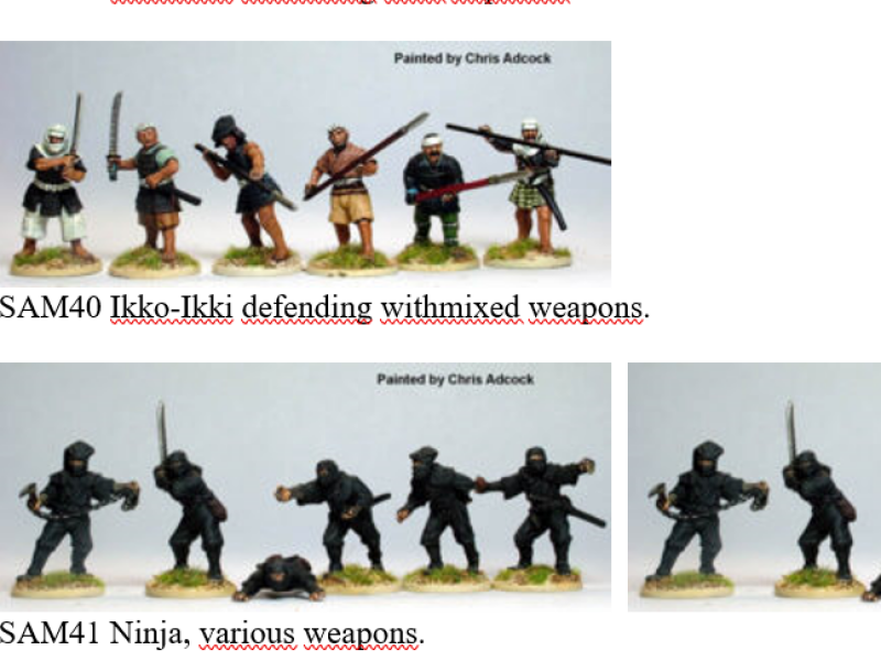 Perry metal Samourai miniatures