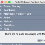 GoToWebinar Controlpanel zien bij Powerpoint
