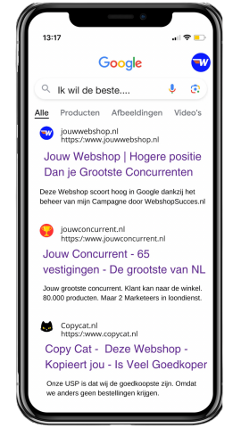 nummer 1 in google met webshop