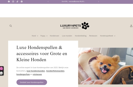 luxe webshop voor grote en klene honden laten maken