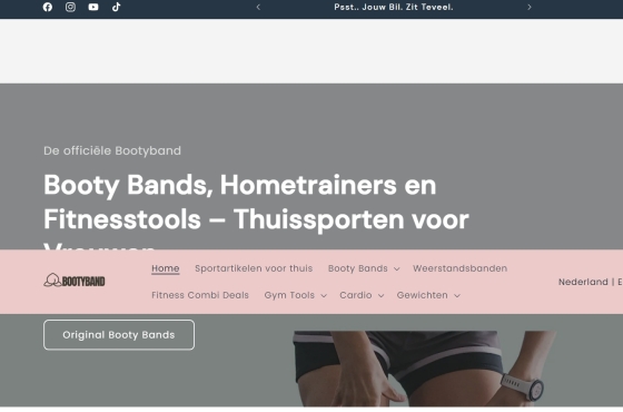 webdesign sportartikelen voor vrouwen