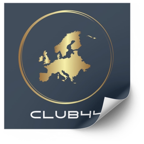 CLUB44 Sticker - Het kennisplatform voor Horeca en Gastenverblijven - Grenzeloos Gastvrij - Website voor Horeca