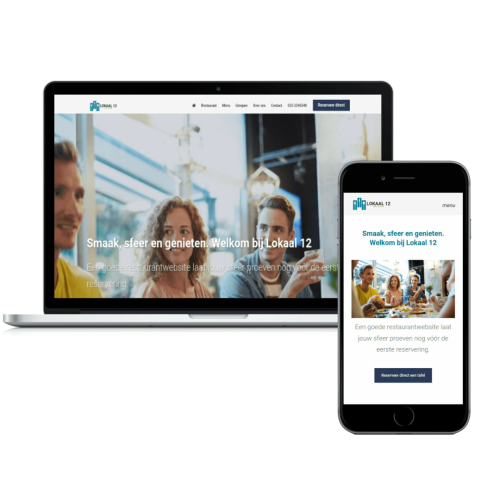 Voorbeeld website Restaurant - Lokaal 12 - Website voor Restaurant