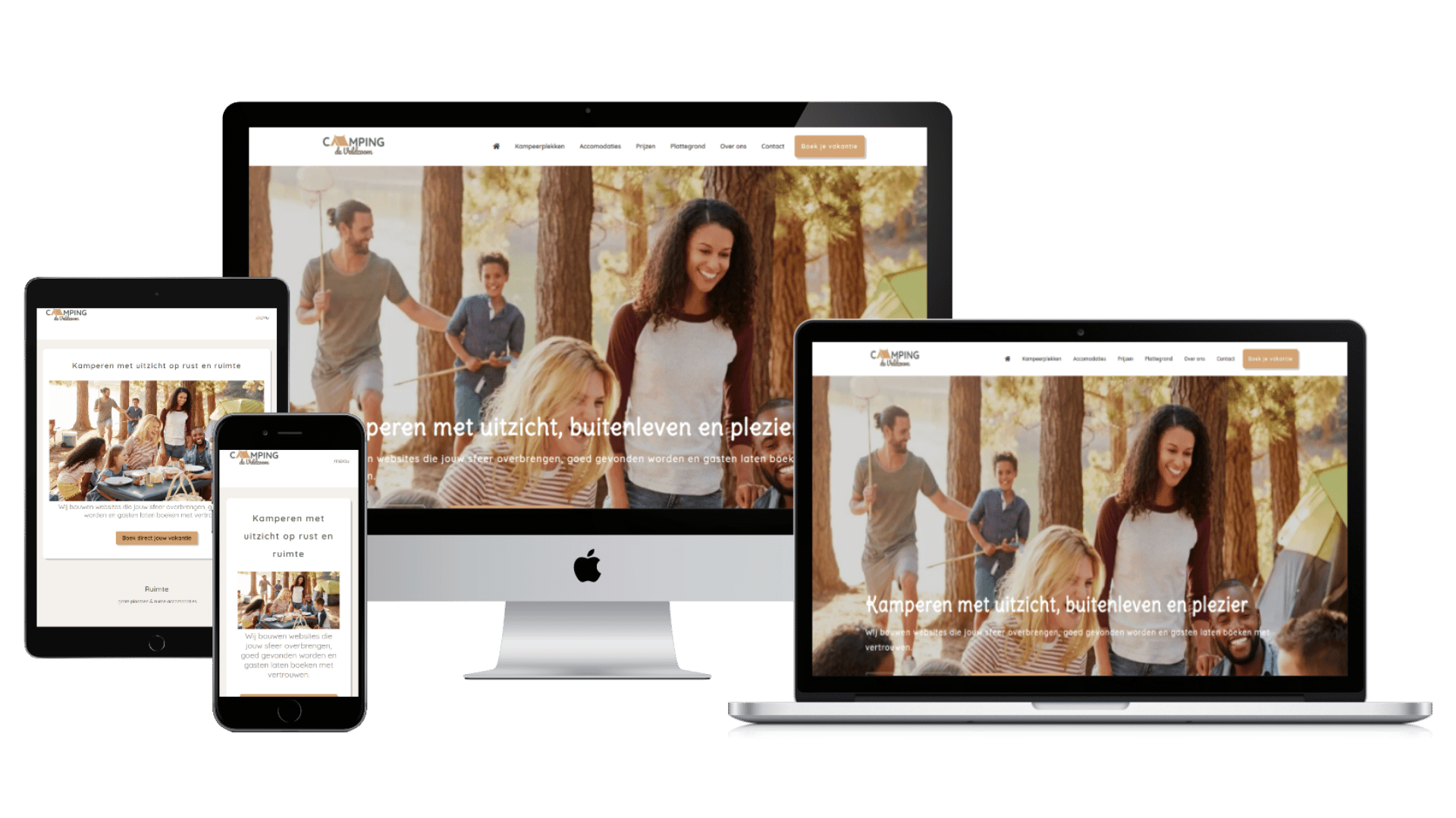 Website voor Camping - Website voor Camping - Voorbeeld Camping de Veldzoom