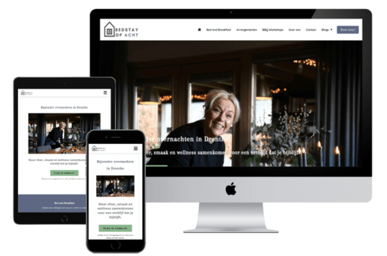 Website voor Horeca - Project - Bed and Breakfast - Bedstay op 8