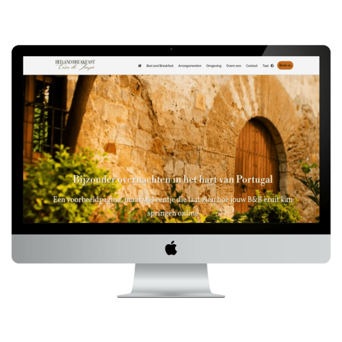 Website voor Horeca - Voorbeeld Bed and Breakfast Website - Casa do Tempo