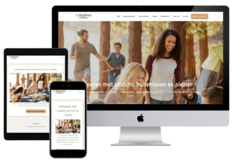 Website voor Horeca - Voorbeeld Camping de Veldzoom - Website voor Camping