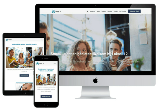 Website voor Horeca - Voorbeeld Restaurant Lokaal 12 - Website voor Restaurant