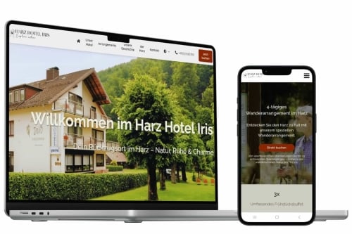 Website voor Horeca - Website Harz Hotel Iris
