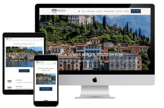Website voor Horeca - Website Voorbeeld Alvento Hotel - Website voor Hotel