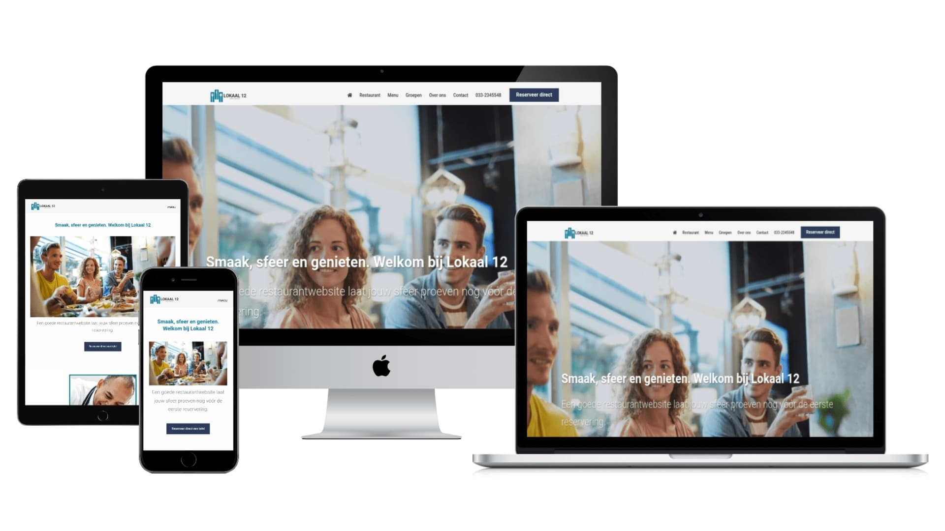 Website voor Restaurant - Voovbeeld Website voor Restaurant - Lokaal 12