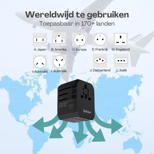 beste-wereldstekker-tentravel-usb-c-en-4-poorten-170-landen-wereldkaart-1