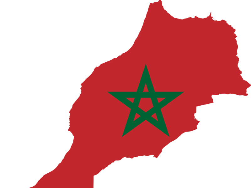 kaart-vlag-marokko