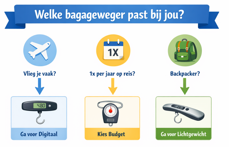 Keuzehulp bagageweger digitaal of analoog Welke bagageweger past bij jou keuzehulp digitaal budget of lichtgewicht bagageweger