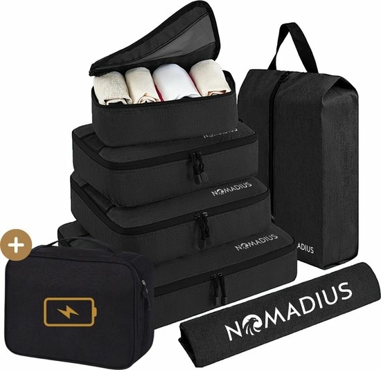 nomadius-packing-cubes-set-kabel-organiser-7-delig