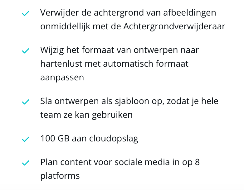 Betaalde versie Canva