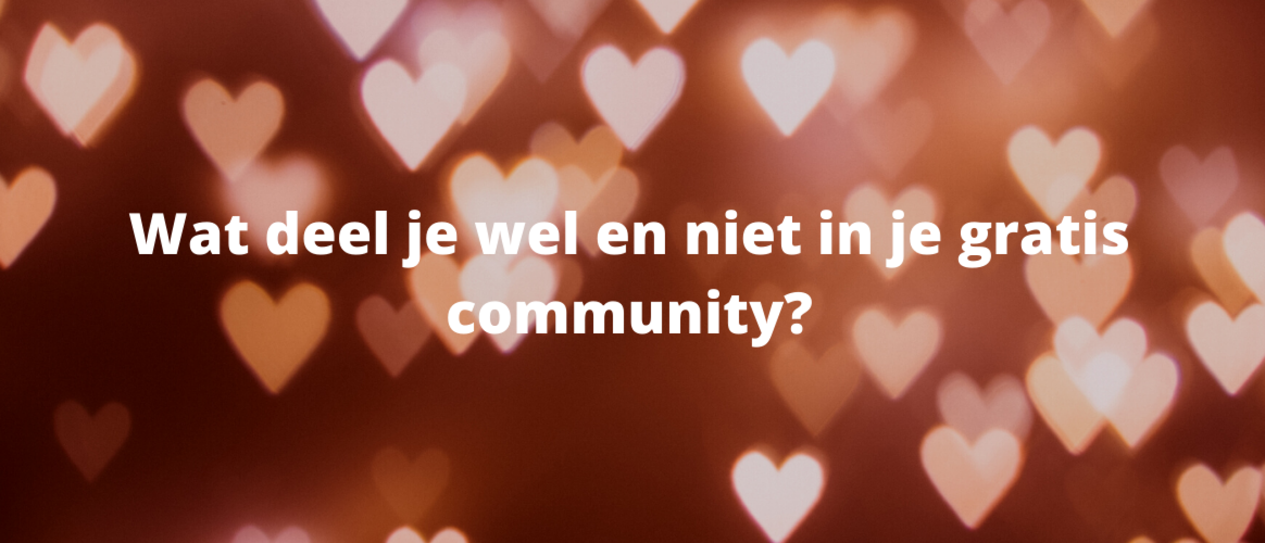 Wat deel je in je gratis groep?