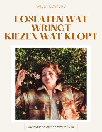 Cover e-book over beperkende overtuigingen 'loslaten wat wringt, kiezen wat klopt'