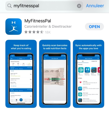Metropolitan verkoper Narabar How to: tracken met MyFitnessPal (MFP)