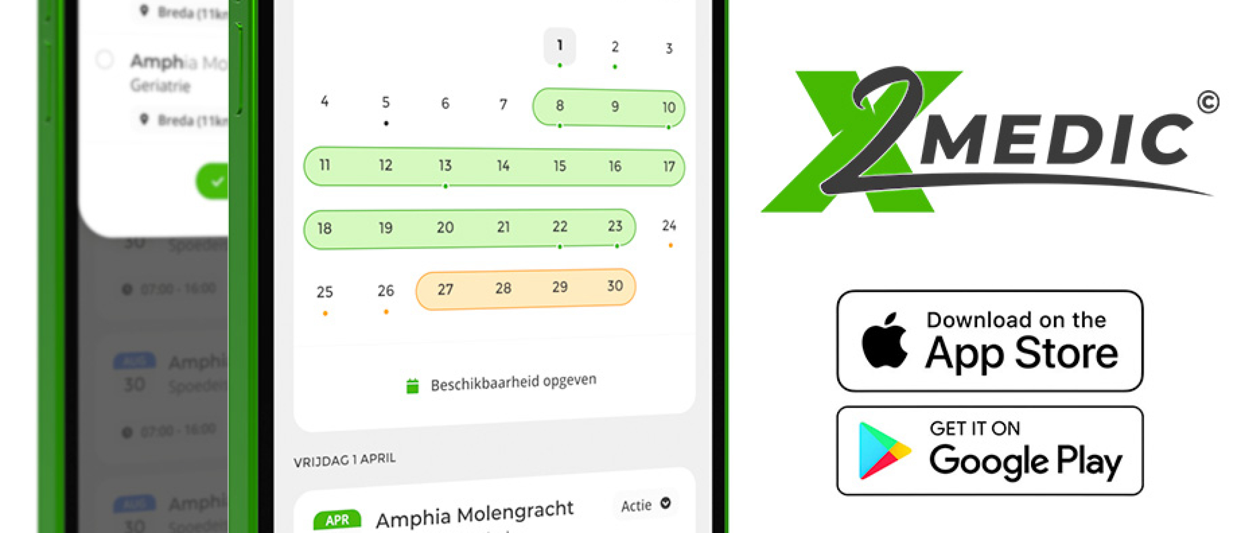 Matching openstaande diensten X2Medic app