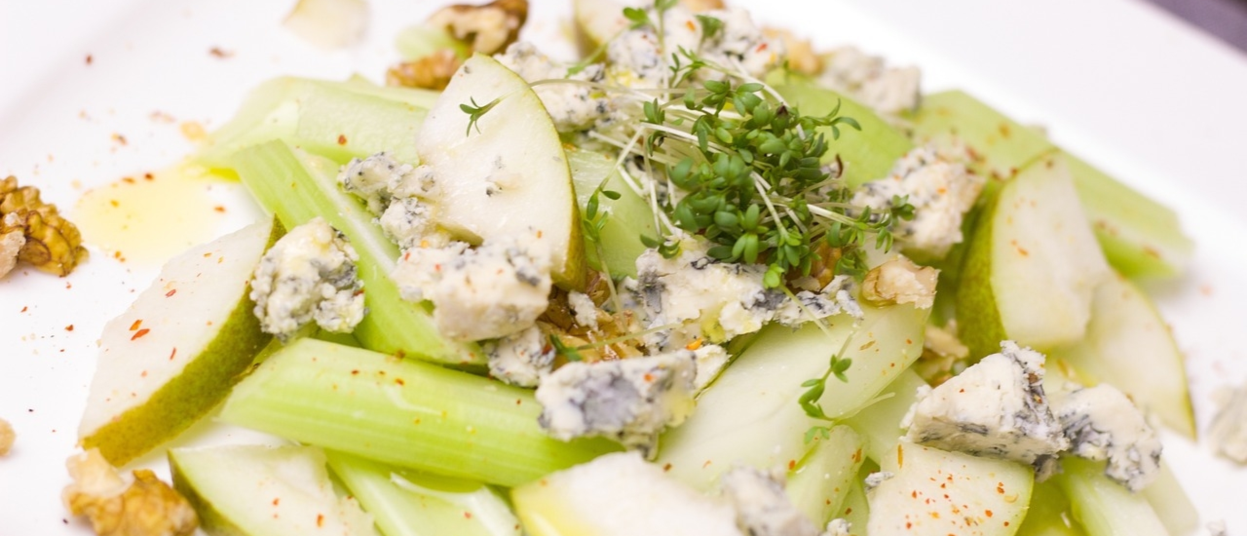 recept Salade met Peer, Noten en Gorgonzola