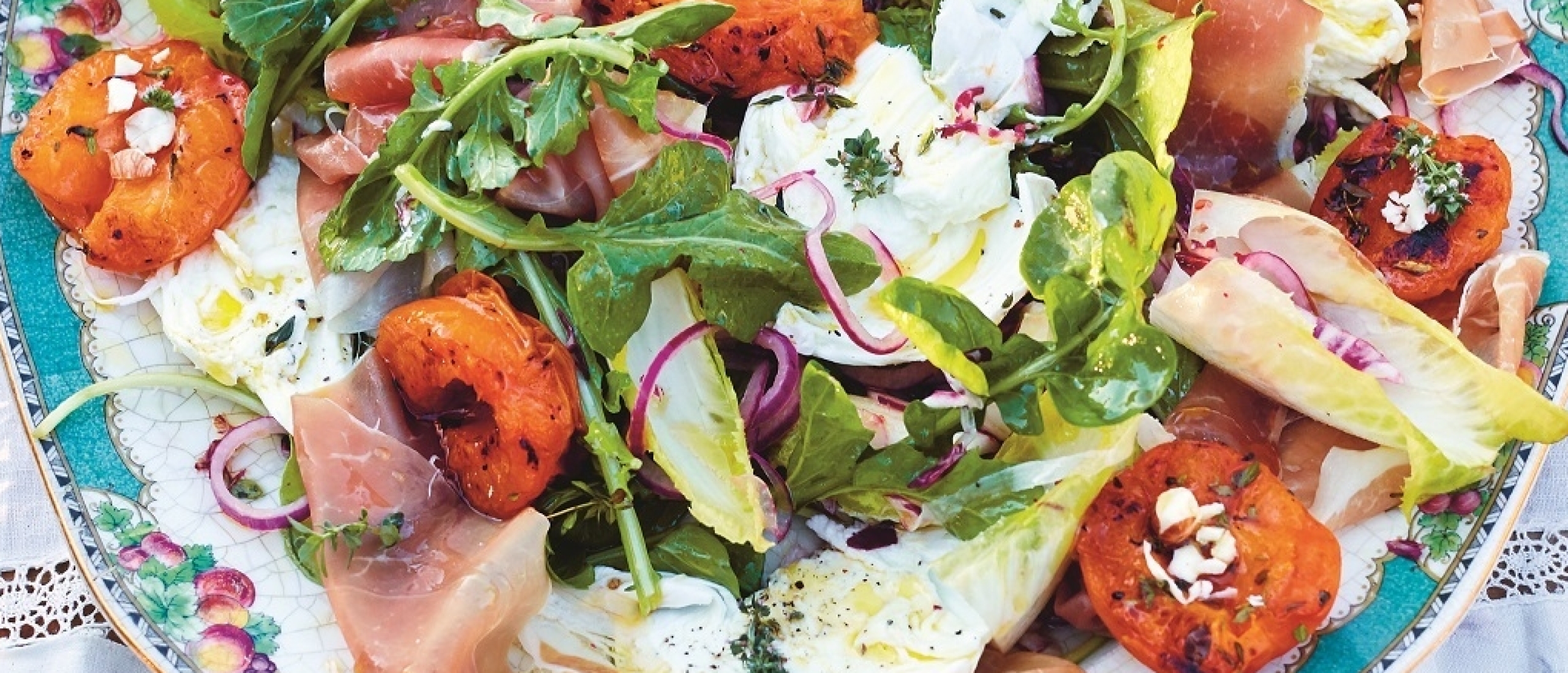 Gegrilde Abrikozensalade