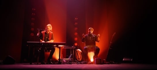 Live concert van The Wanderer tijdens yoga en muziek retreat dag in Hof van Saksen