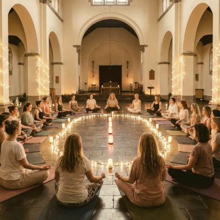 yoga in de kerk