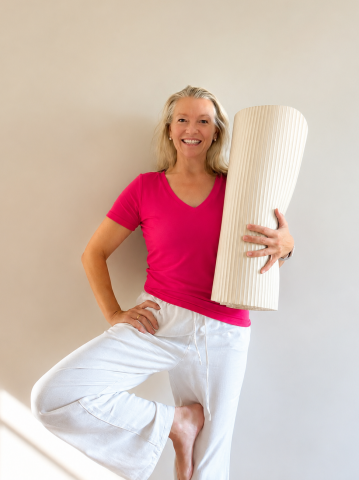 sigrid met yogamat