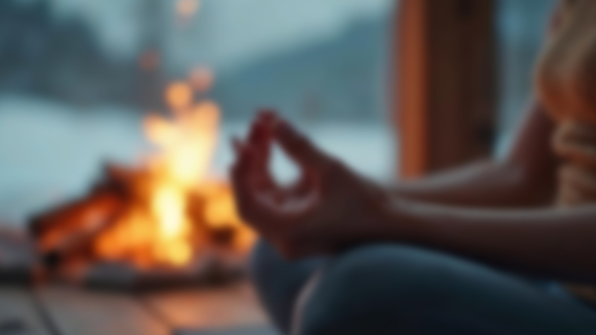 winteryoga-klein open haard mediteren