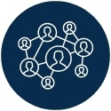 Connecting group of people networking