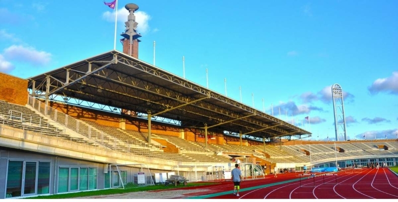 Inside of the 1928 summer olympics stadium in Amsterdam