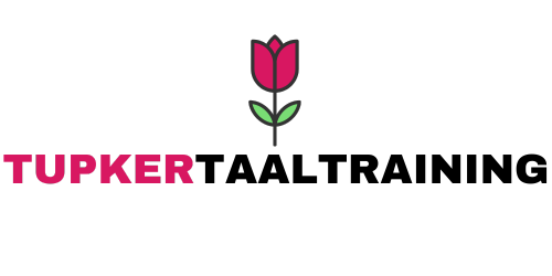 Logo of TupkerTaalTraning with a rose floating on top