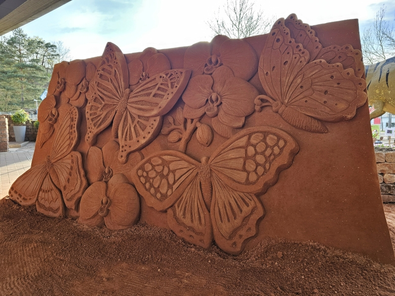 groot zandsculptuur dieren