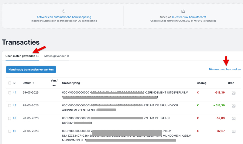 WeFact review - banktransacties overzicht en automatisch matchen met facturen WeFact review - banktransacties overzicht en automatisch matchen met facturen