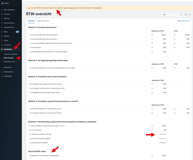 WeFact review - btw-afdracht overzicht WeFact review - btw-afdracht overzicht