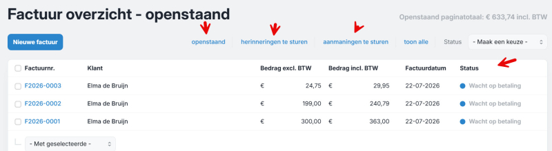 WeFact review - Factuur overzicht - opstaande debiteuren afhandelen WeFact review - Factuur overzicht - opstaande debiteuren afhandelen