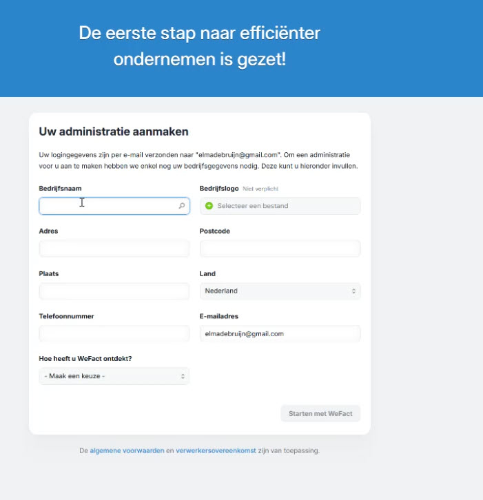 WeFact review - opstarten factuursjabloon WeFact review - opstarten factuursjabloon