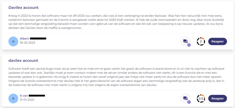 Davilex offline boekhoudprogramma van Visma boekhoudsoftware - reviews