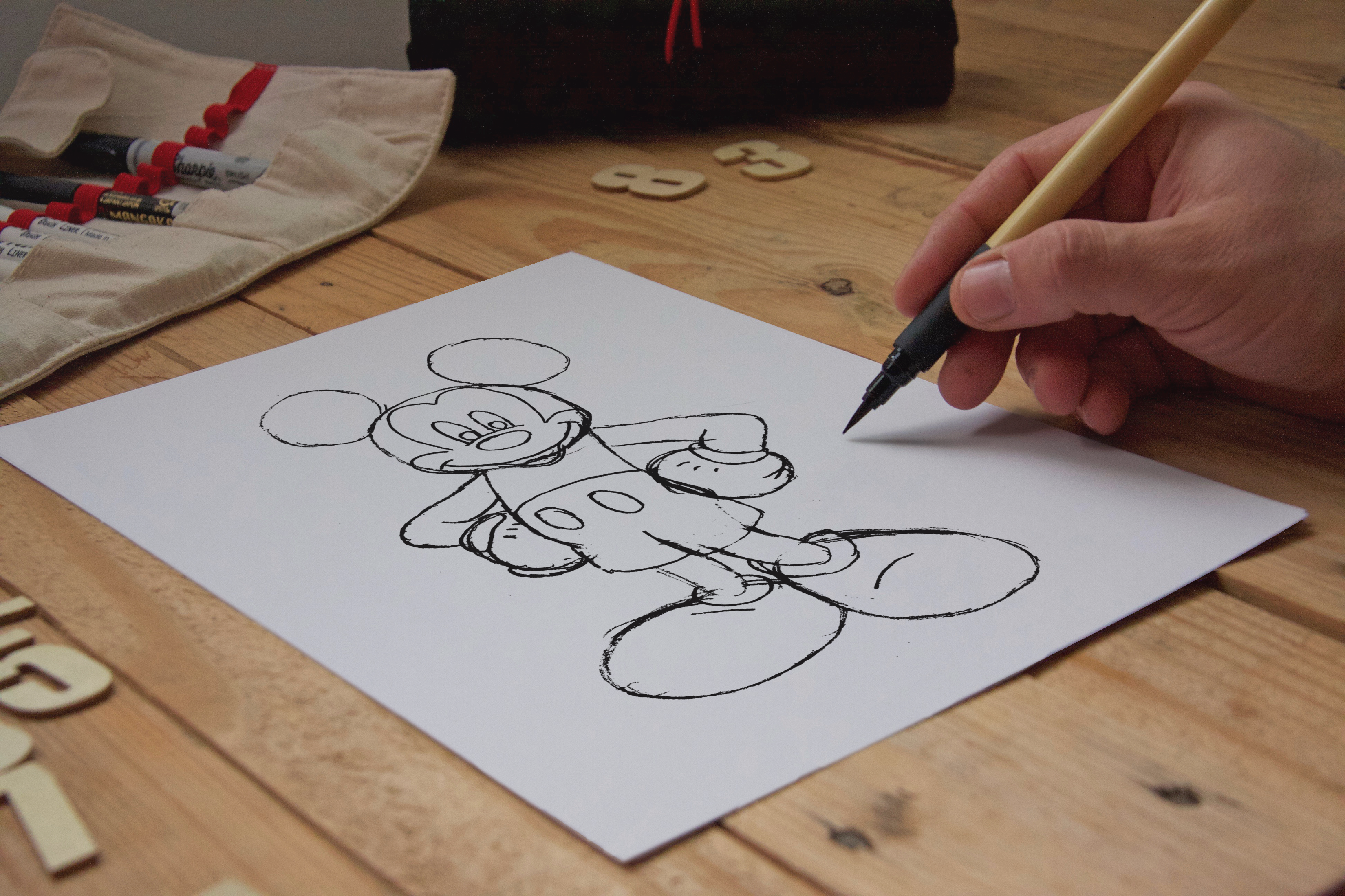 Hoe Teken Je Mickey Mouse