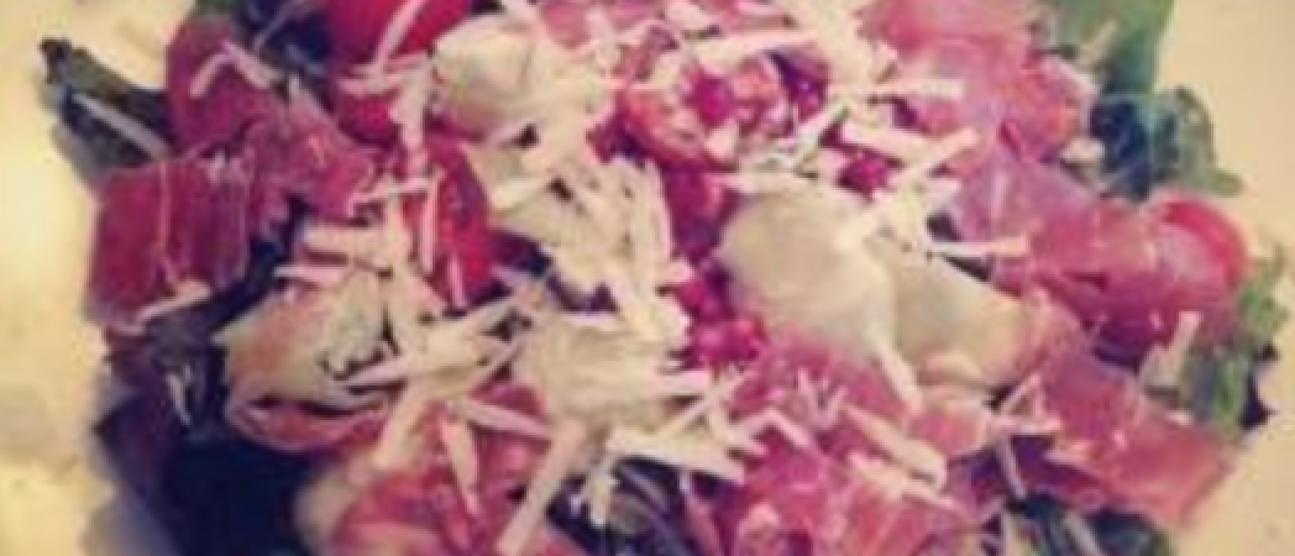 Salade van meloen, rucola en rauwe ham