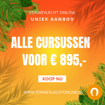 AFbeelding met aktie alle cursussen Zonnevlecht Online