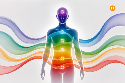 Afbeeldilng van de chakra's en het lichaam Zonnevlecht Opleidingen