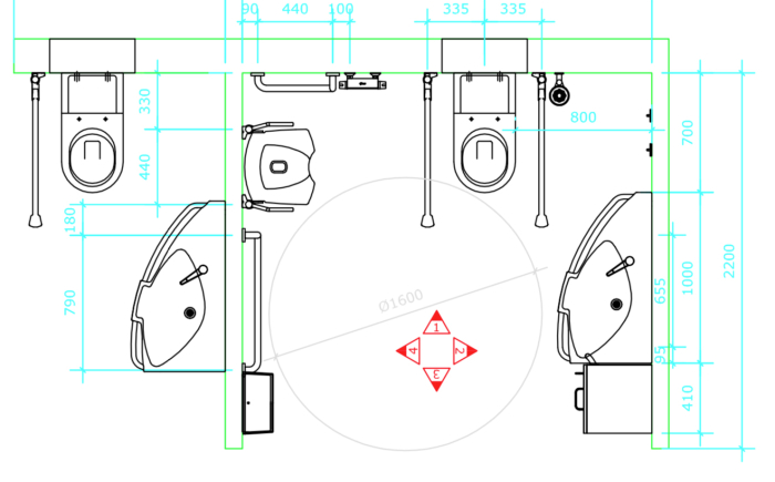 Afmetingen invalidentoilet (miva toilet afmetingen)
