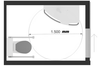 deuren en portalen in een mindervalide toilet