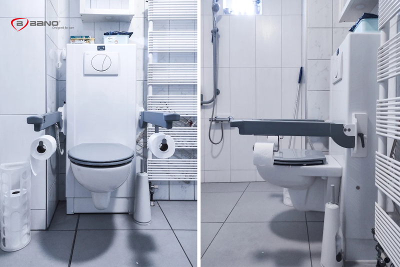 sta-op toilet bij mevrouw Plazier