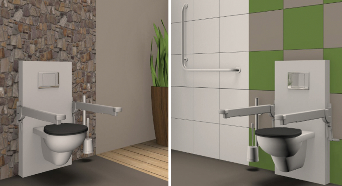 Toilet voor ouderen zonder dat het opvalt Toilet voor ouderen met sfeer
