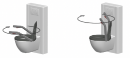 Toiletzitting welke eenvoudig 290 graden te draaien is